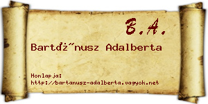 Bartánusz Adalberta névjegykártya